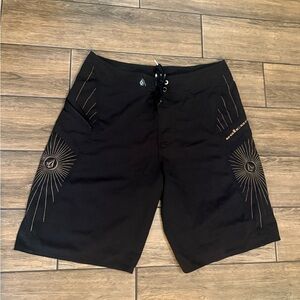 Volcom Armstrong Solid Men's Black Drawstring Shorts Size 33